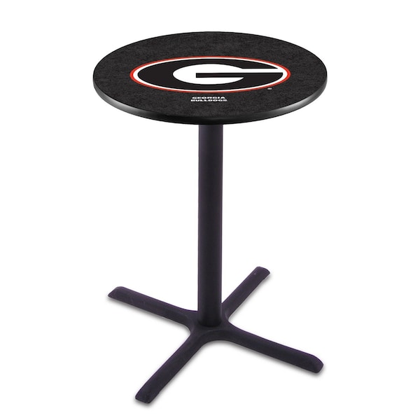 42" Blk Wrinkle Georgia "G" Pub Table